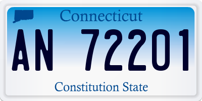 CT license plate AN72201