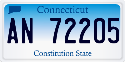 CT license plate AN72205