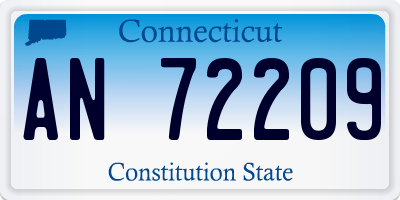CT license plate AN72209