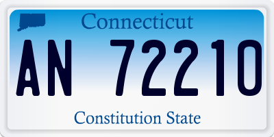 CT license plate AN72210