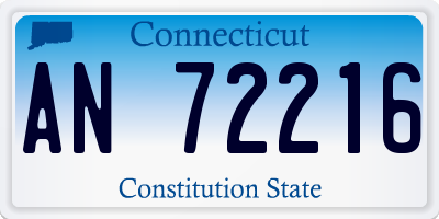 CT license plate AN72216