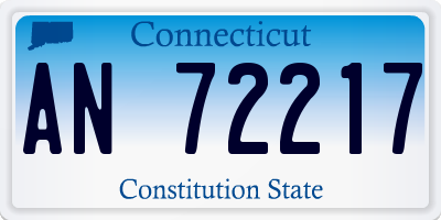 CT license plate AN72217