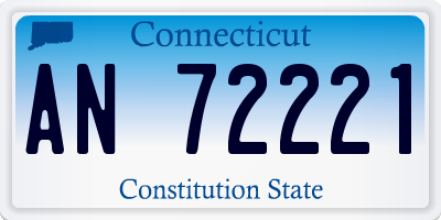 CT license plate AN72221