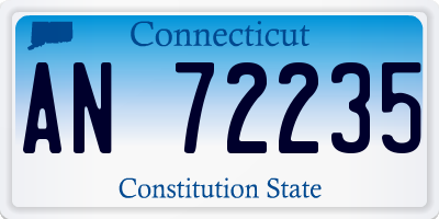 CT license plate AN72235