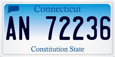 CT license plate AN72236
