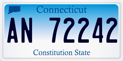 CT license plate AN72242