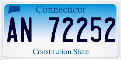 CT license plate AN72252