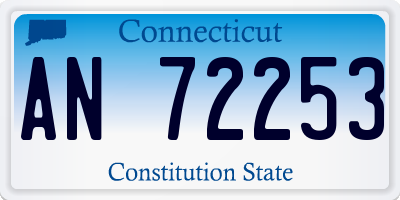 CT license plate AN72253