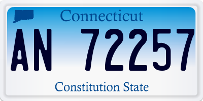 CT license plate AN72257