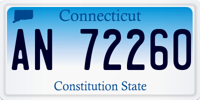 CT license plate AN72260