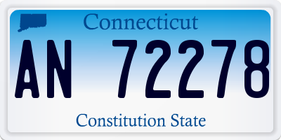CT license plate AN72278