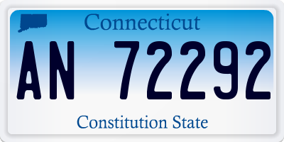 CT license plate AN72292