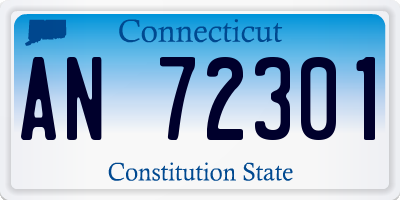 CT license plate AN72301
