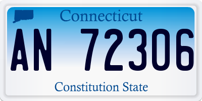 CT license plate AN72306