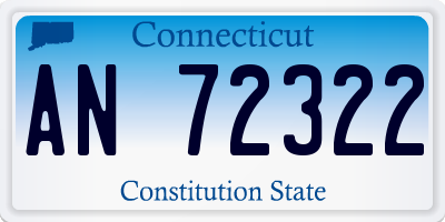 CT license plate AN72322