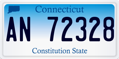 CT license plate AN72328