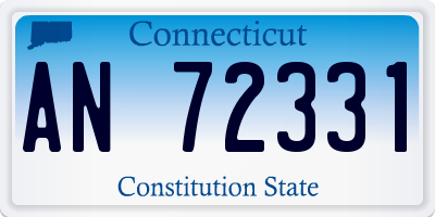 CT license plate AN72331
