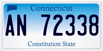 CT license plate AN72338