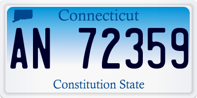 CT license plate AN72359