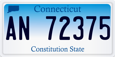 CT license plate AN72375