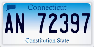 CT license plate AN72397