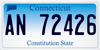 CT license plate AN72426