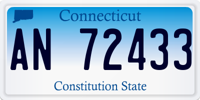 CT license plate AN72433