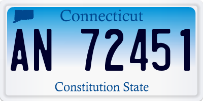 CT license plate AN72451