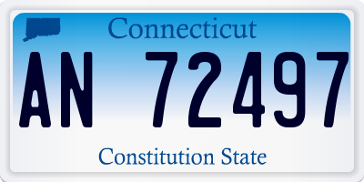 CT license plate AN72497