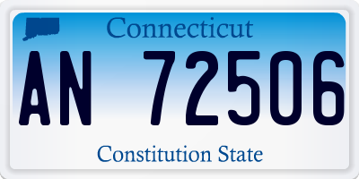 CT license plate AN72506