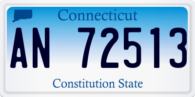 CT license plate AN72513