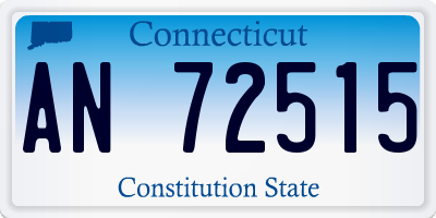 CT license plate AN72515