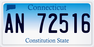 CT license plate AN72516