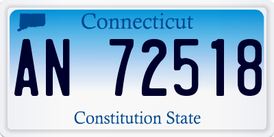 CT license plate AN72518