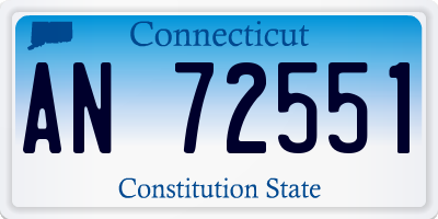 CT license plate AN72551