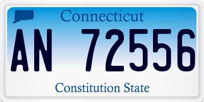 CT license plate AN72556