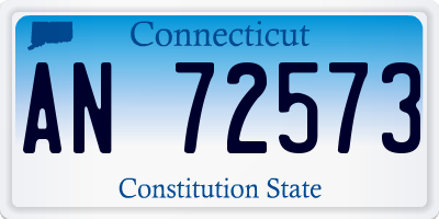 CT license plate AN72573