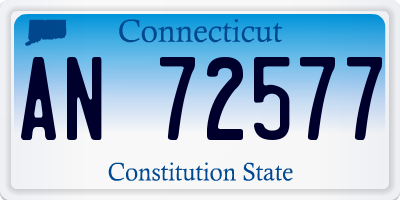 CT license plate AN72577