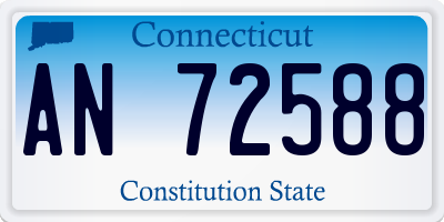 CT license plate AN72588