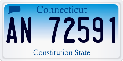 CT license plate AN72591