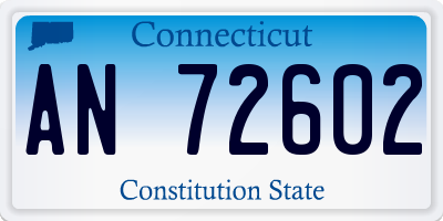 CT license plate AN72602
