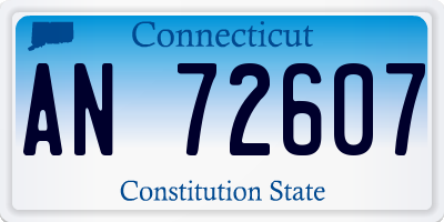 CT license plate AN72607