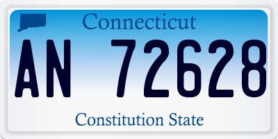 CT license plate AN72628