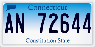 CT license plate AN72644
