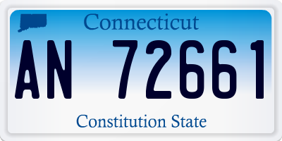 CT license plate AN72661
