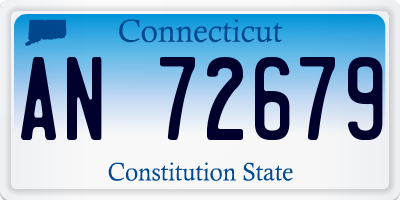 CT license plate AN72679