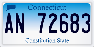 CT license plate AN72683