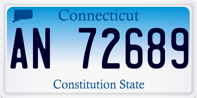 CT license plate AN72689