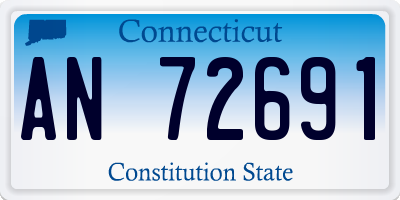 CT license plate AN72691