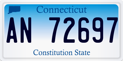 CT license plate AN72697